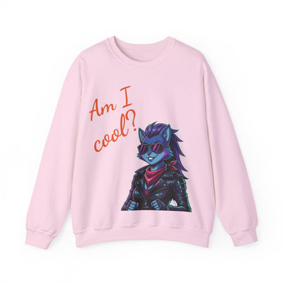 Cool Cat style 2 Unisex Crewneck Sweatshirt | Cozy Gift for Cat Lovers, Casual Wear, Unique Graphic Sweatshirt, Birthday Gift, Everyday Style