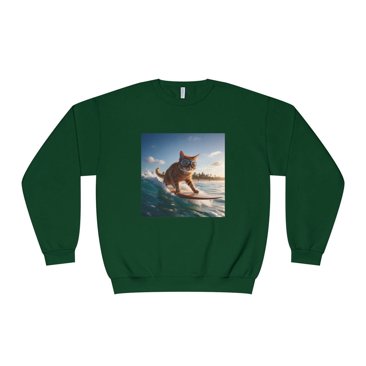 Surfing Cat style 1 Unisex NuBlend® Crewneck Sweatshirt