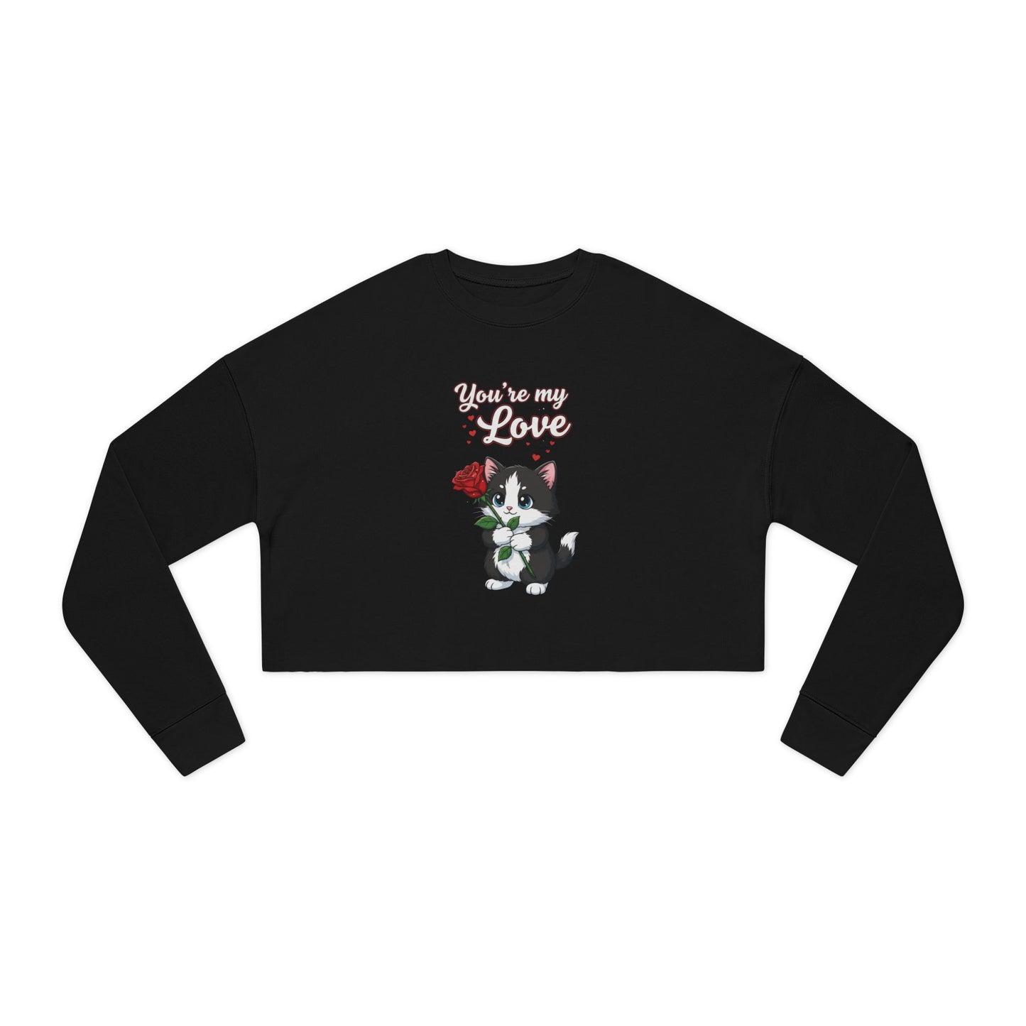 Cropped Cat Lover Women Sweatshirt - You're My Love style 1