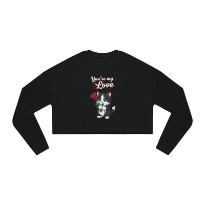 Cropped Cat Lover Sweatshirt - You're My Love style 1