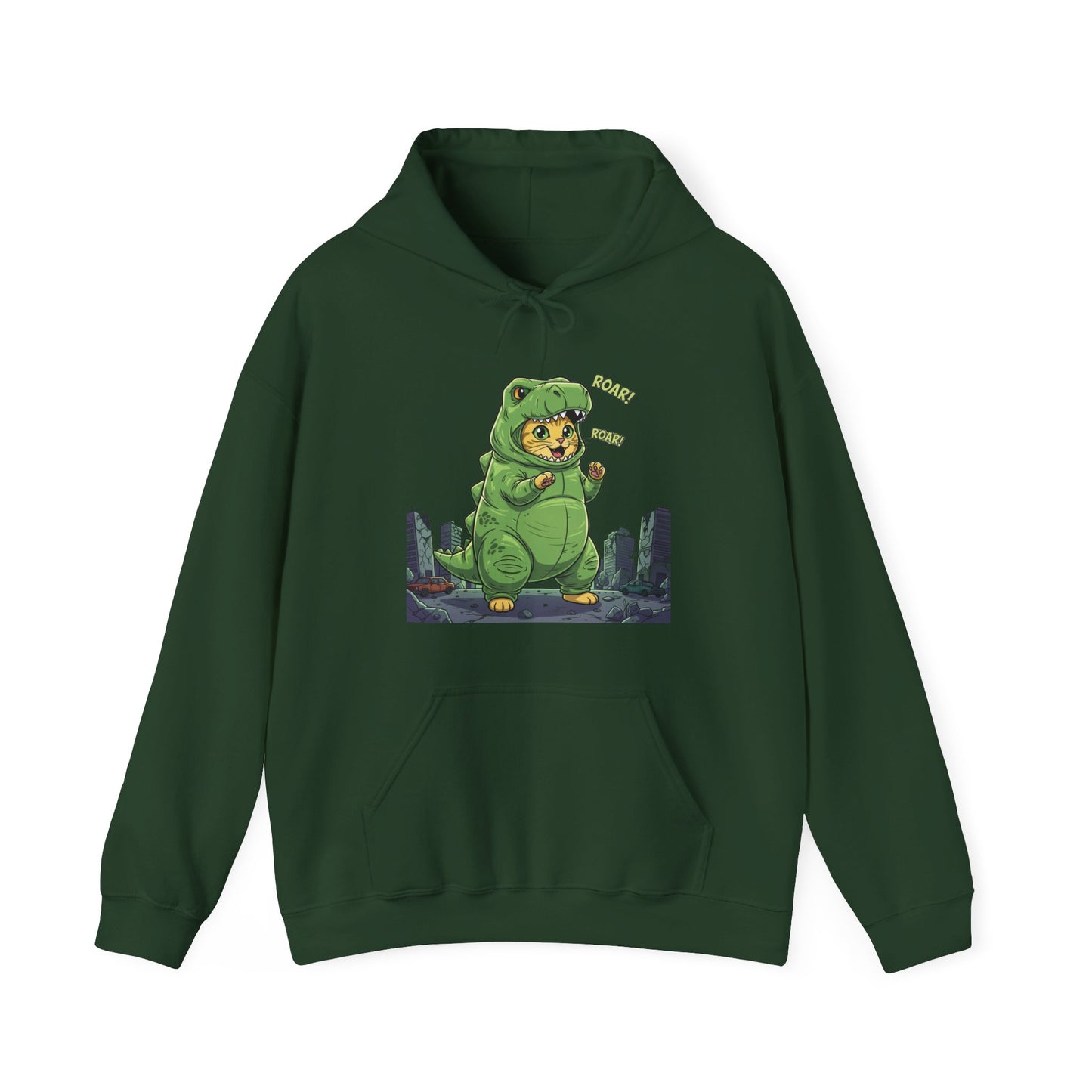 Cat cosplay Godzilla Funny Design Unisex Hoodie style 2