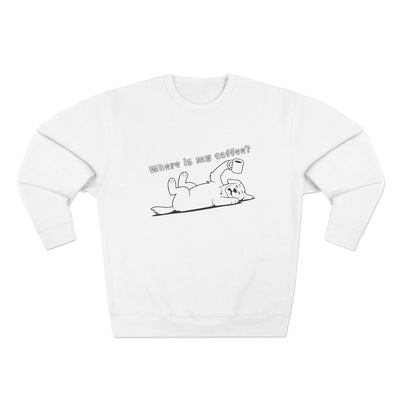 "Where is my coffee?" Dog Outline style 1 Unisex Crewneck Sweatshirt