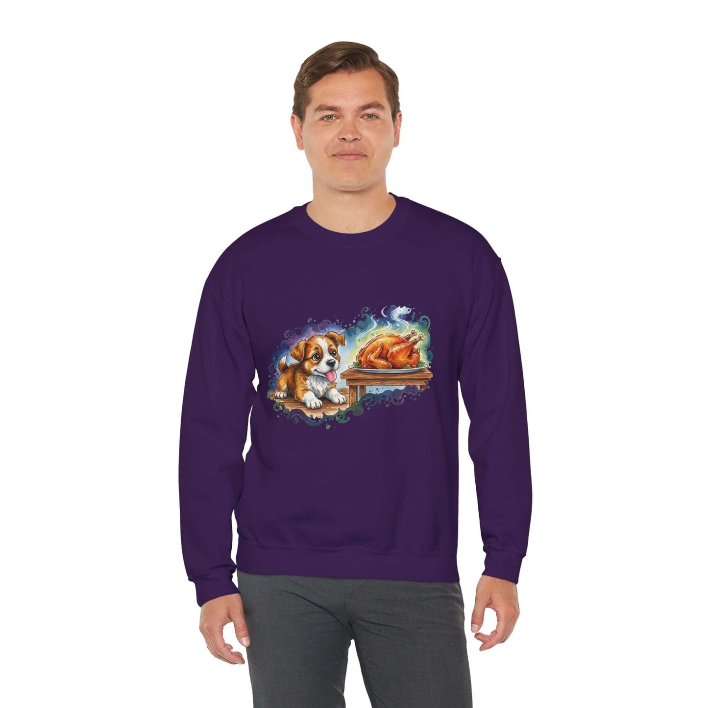 Watercolor Dog painting Unisex Crewneck Sweatshirt style 3