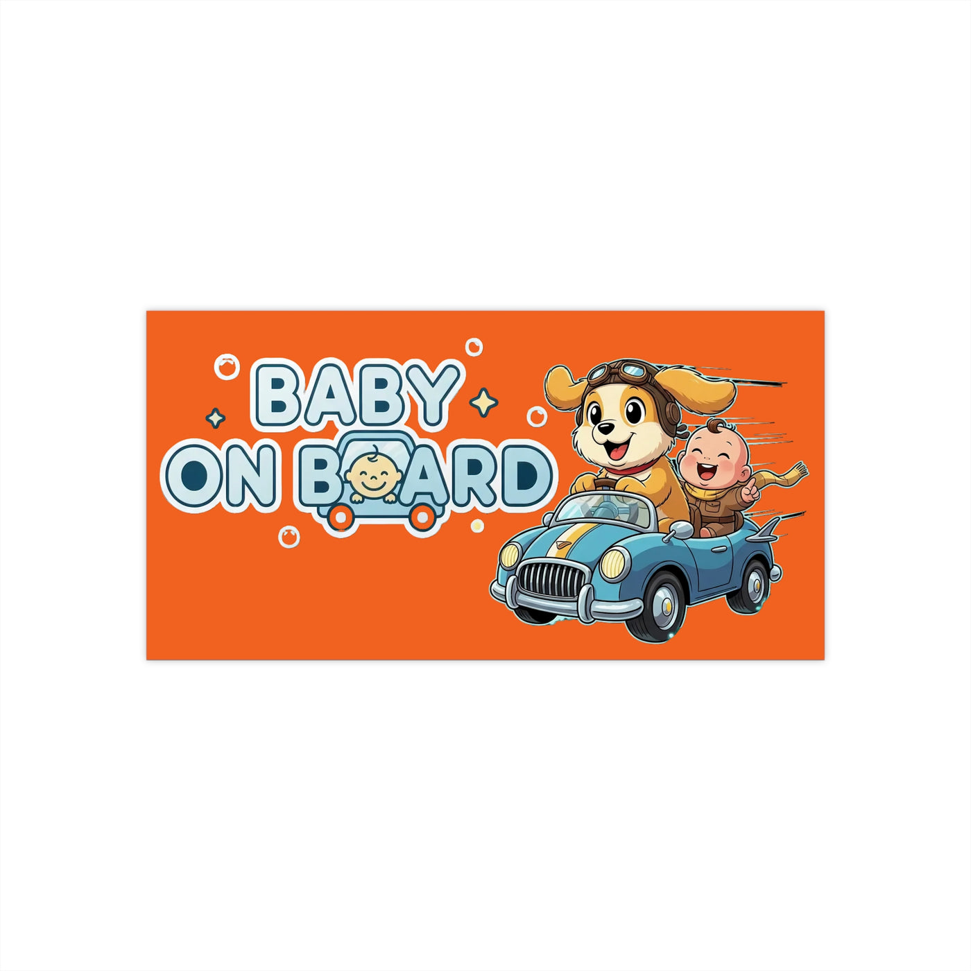 Baby on Board - Dog Driving Baby | Bumper Stickers