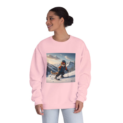 Skiing Cat Unisex NuBlend® Crewneck Sweatshirt