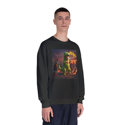 Tyrannosaurus Cat in city Unisex NuBlend Sweatshirt style 2