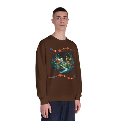 Cats & Dogs Happy Garden Unisex NuBlend Crewneck Sweatshirt style 1