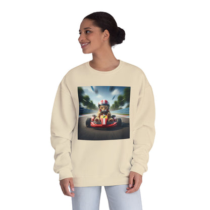 Go Kart Cat Unisex NuBlend Crewneck Sweatshirt style 3