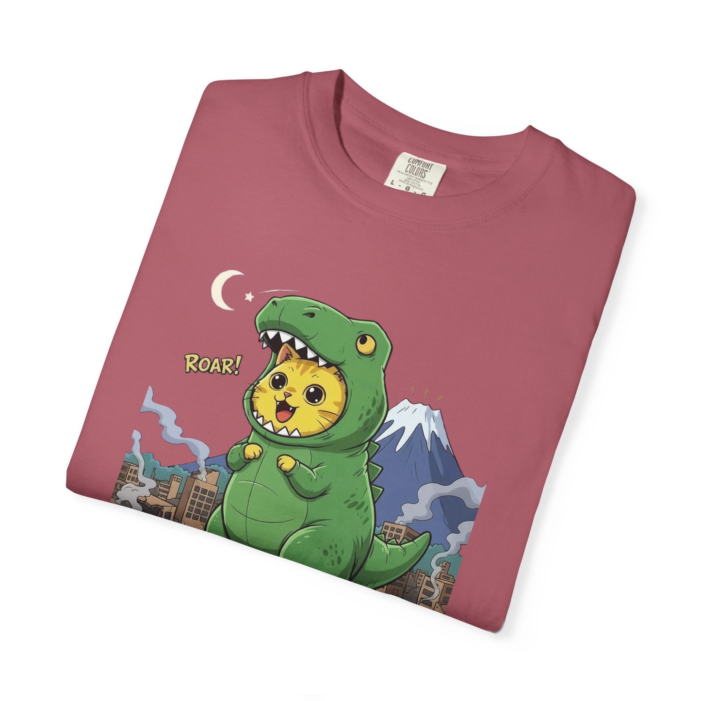 Cat cosplay Godzilla Funny Design Unisex T-Shirt style 1