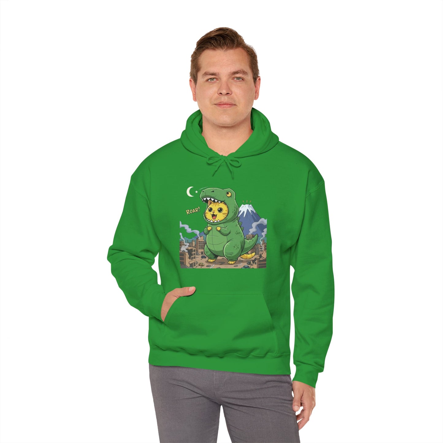 Cat cosplay Godzilla Funny Design Unisex Hoodie style 1