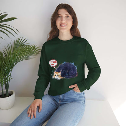 Watercolor Cat painting Unisex Crewneck Sweatshirt style 1