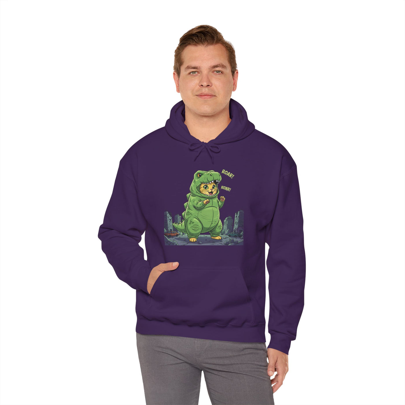 Cat cosplay Godzilla style 2 Unisex Hoodie - Fun & Playful Design