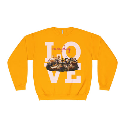 Love Everyday Cats & Dogs Unisex NuBlend Crewneck Sweatshirt