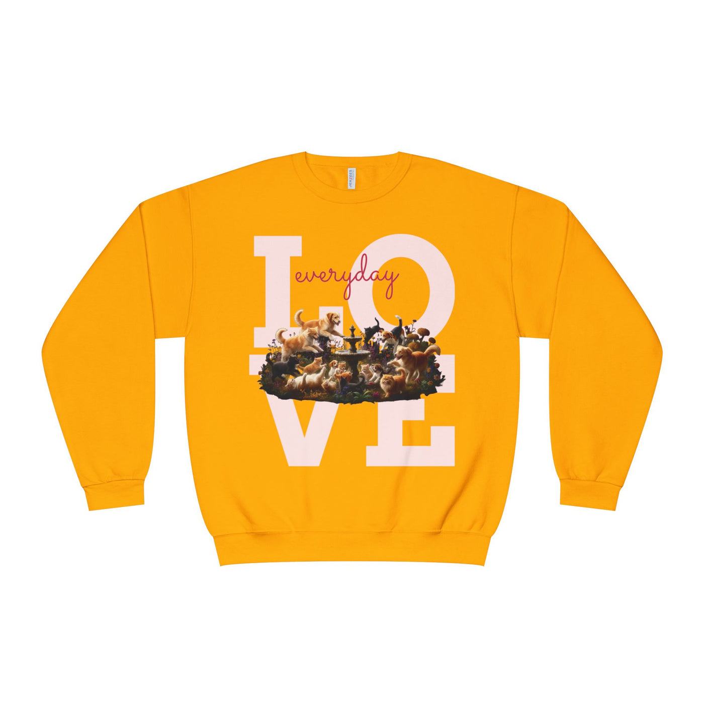 Love Everyday Cats & Dogs Unisex NuBlend® Crewneck Sweatshirt