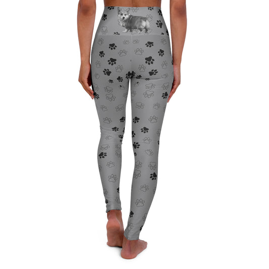 Dog Paw Print High Waisted Women Yoga Leggings style 1