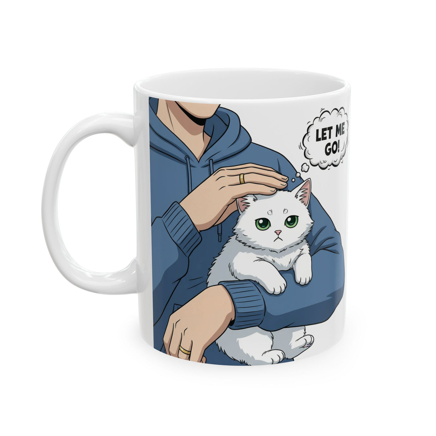 Let Me Go! Cute Cat Ceramic Mug 11oz