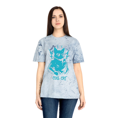 Blue Cool Cat Unisex T-Shirt - Vibrant Graphic Tee, Gift for Cat Lovers, Casual Wear, Streetwear, Unique Style