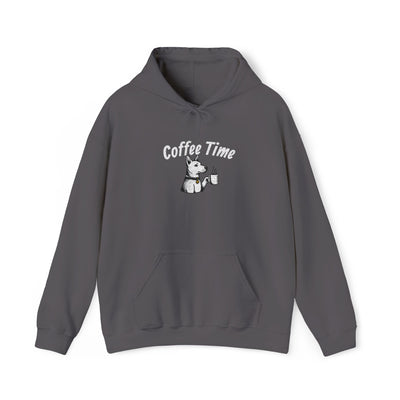Coffee Time Dog Embroidered style 1 Unisex Pullover Hoodie