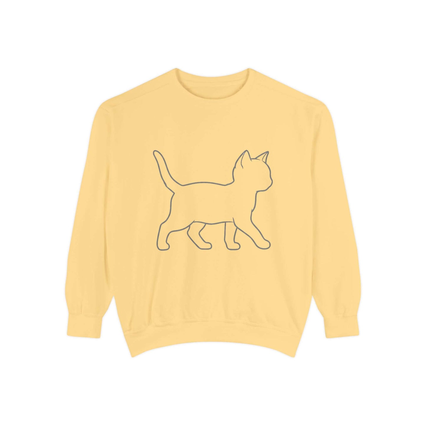 Walking Cat Shadow Cozy Graphic Unisex Crewneck Sweatshirt style 2