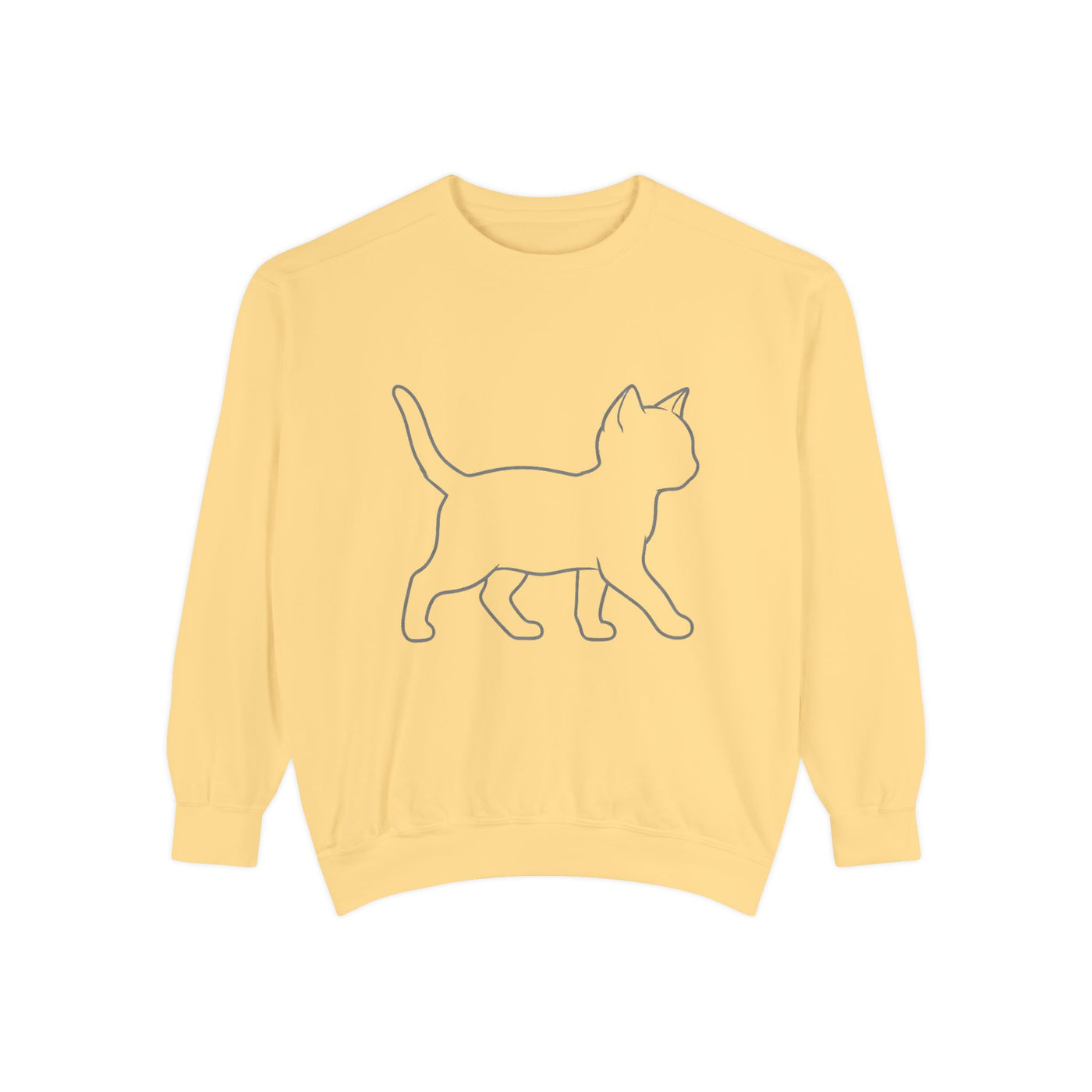 Walking Cat Shadow style 2 Cozy Graphic Unisex Crewneck Sweatshirt