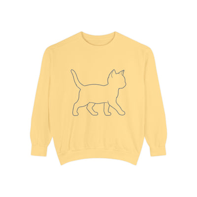 Walking Cat Shadow style 2 Cozy Graphic Unisex Crewneck Sweatshirt