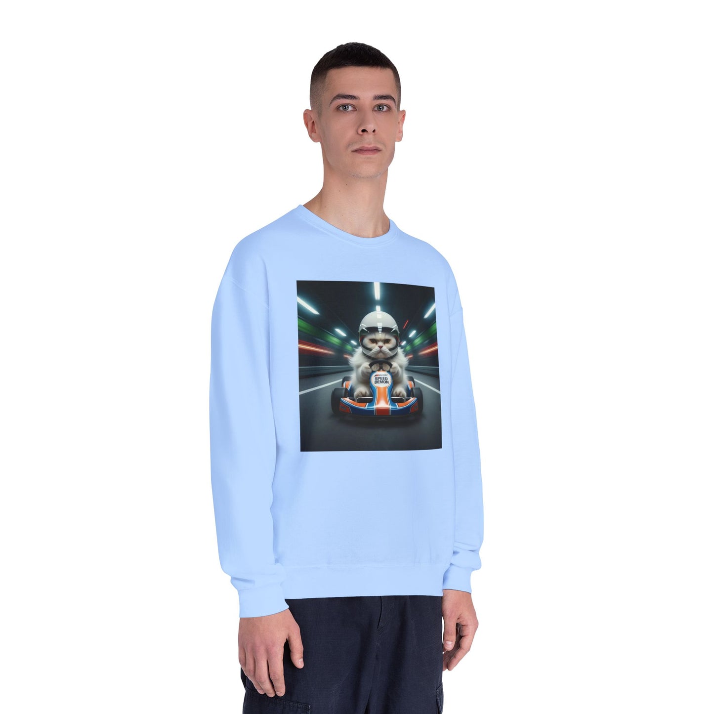 Go Kart Cat Unisex NuBlend Crewneck Sweatshirt style 2