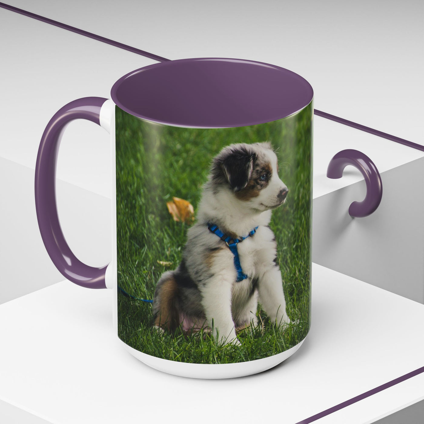 Dog Print Accent Coffee Mug - Dog Lover Gift, Cute Pet Mug, Animal Print Cup, Coffee Tea Mug, Unique Dog Themed Gift
