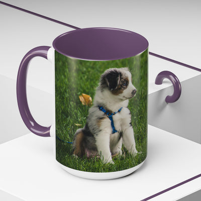 Dog Print Accent Coffee Mug - Dog Lover Gift, Cute Pet Mug, Animal Print Cup, Coffee Tea Mug, Unique Dog Themed Gift