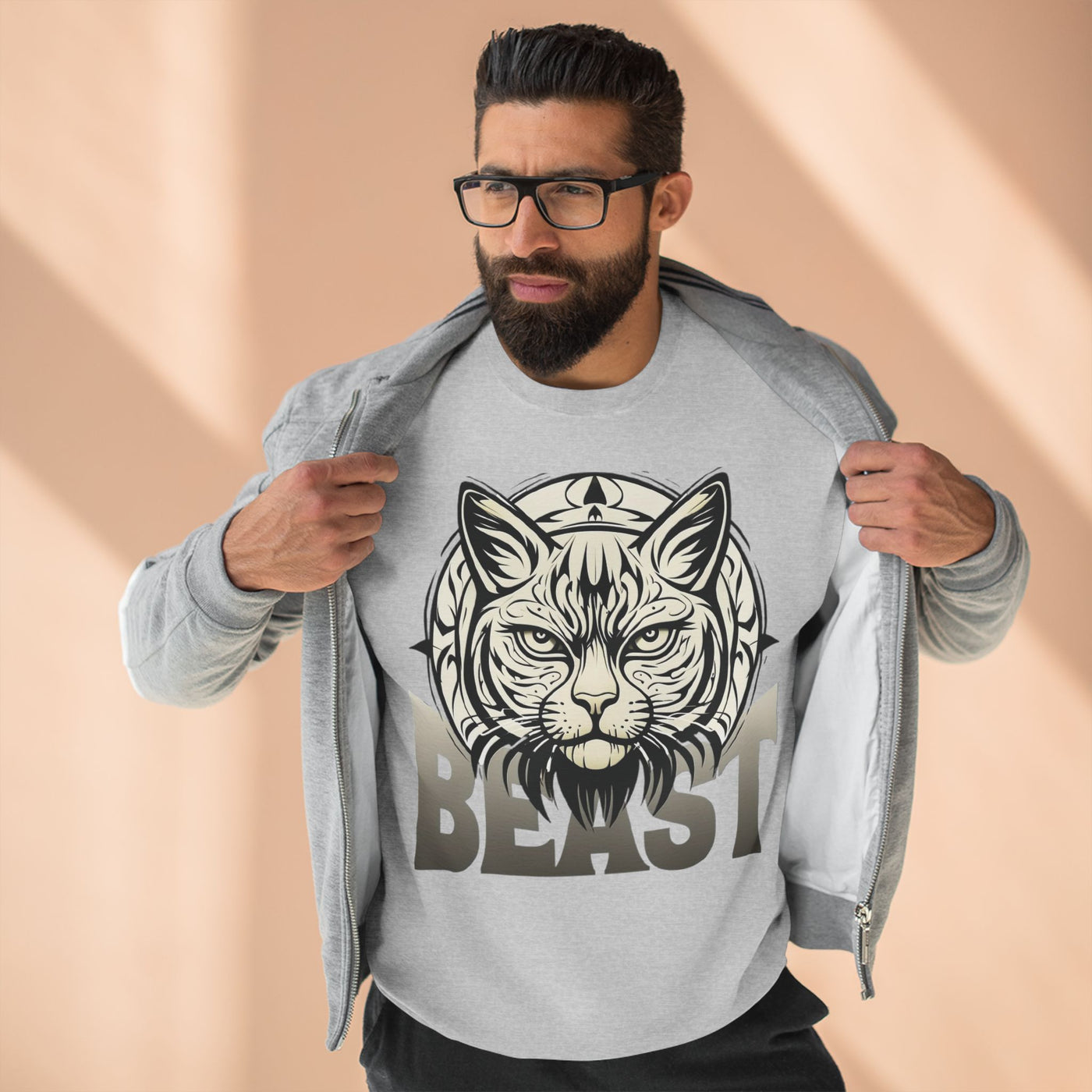 "Beast" Cat Lover style 2 Unisex Crewneck Sweatshirt