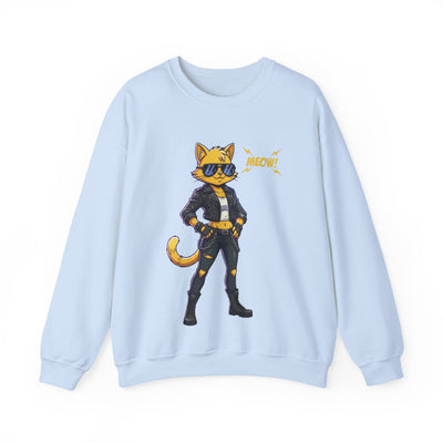 Cool Cat style 4 Unisex Crewneck Sweatshirt | Cozy Gift for Cat Lovers, Casual Wear, Unique Graphic Sweatshirt, Birthday Gift, Everyday Style