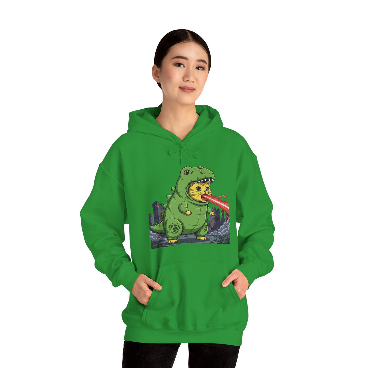 Cat cosplay Godzilla style 4 Unisex Hoodie - Fun & Playful Design