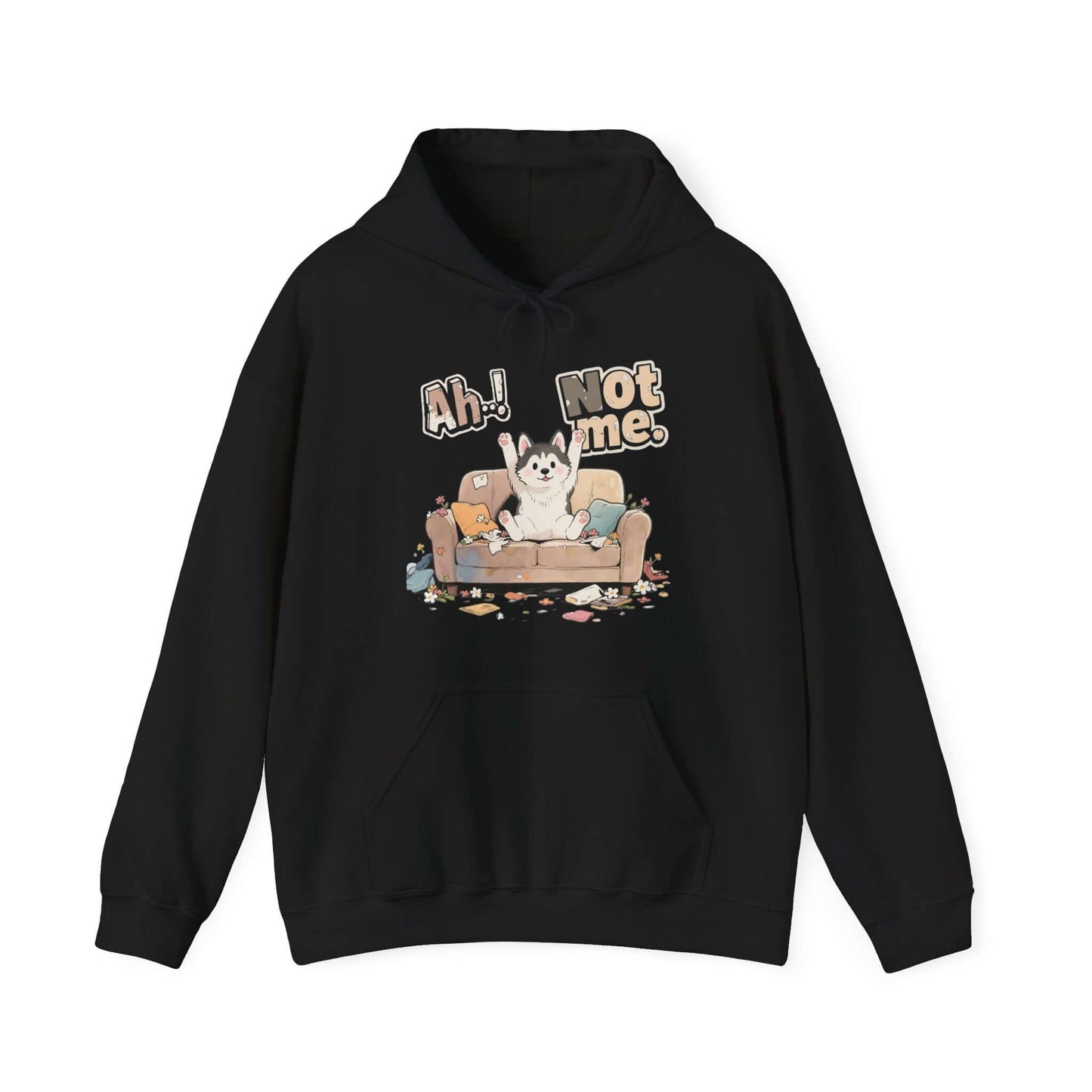 Ah Not Me - Cute Husky Unisex Pullover Hoodie for Dog Lover
