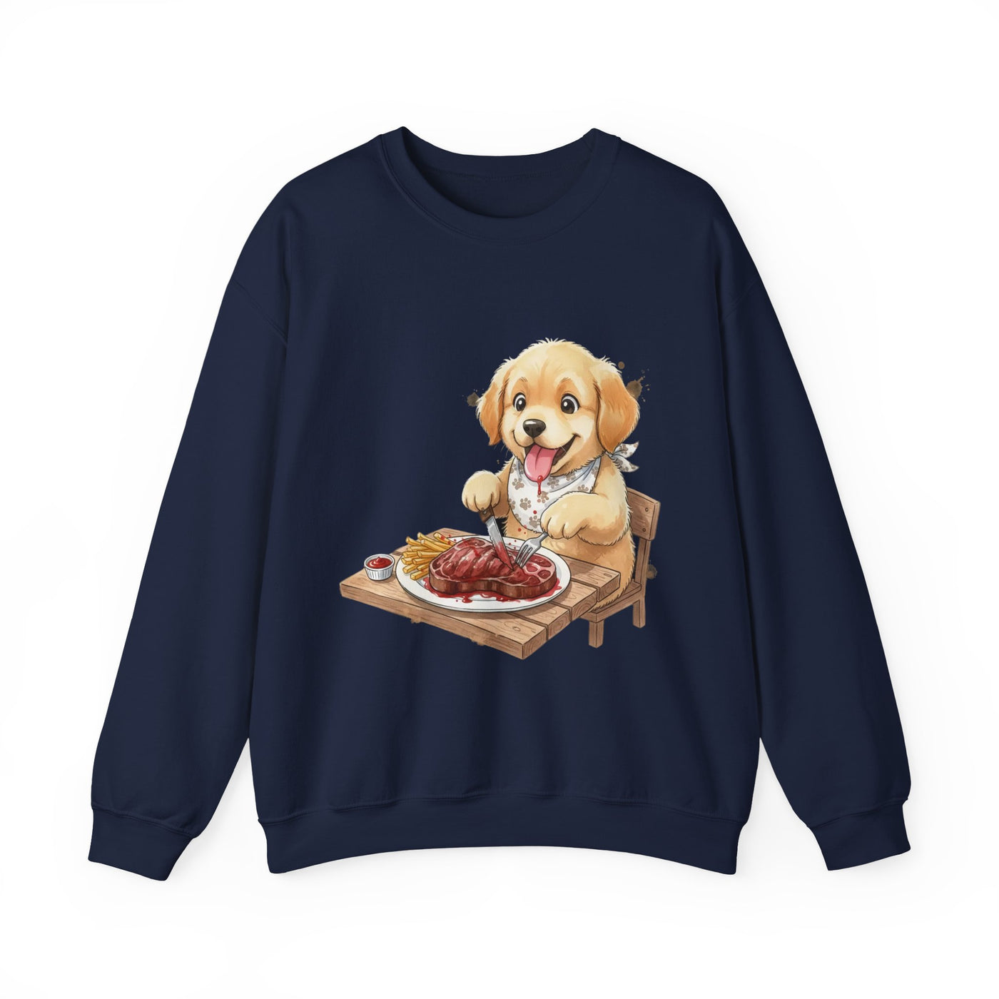 Watercolor painting style 4 Men & Women Cute Cat Pile Crewneck Sweatshirt