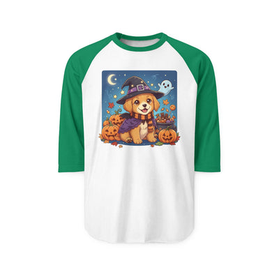 Halloween cute puppy anime style 6 Raglan Shirt, Cute Pet Shirt, Fall Apparel, Unisex Halloween Outfit, Gift for Dog Lovers, Spooky Season Tee