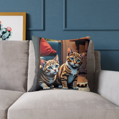 Cat Art style 2 Pillow, Pet Lover Gift, Home Decor, Animal Lover Cushion, Custom Pet Pillow