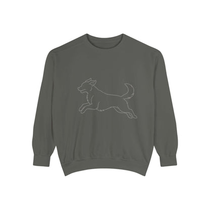 Running Dog Shadow Cozy Graphic Unisex Crewneck Sweatshirt style 1
