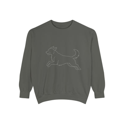 Running Dog Shadow style 1 Cozy Graphic Unisex Crewneck Sweatshirt
