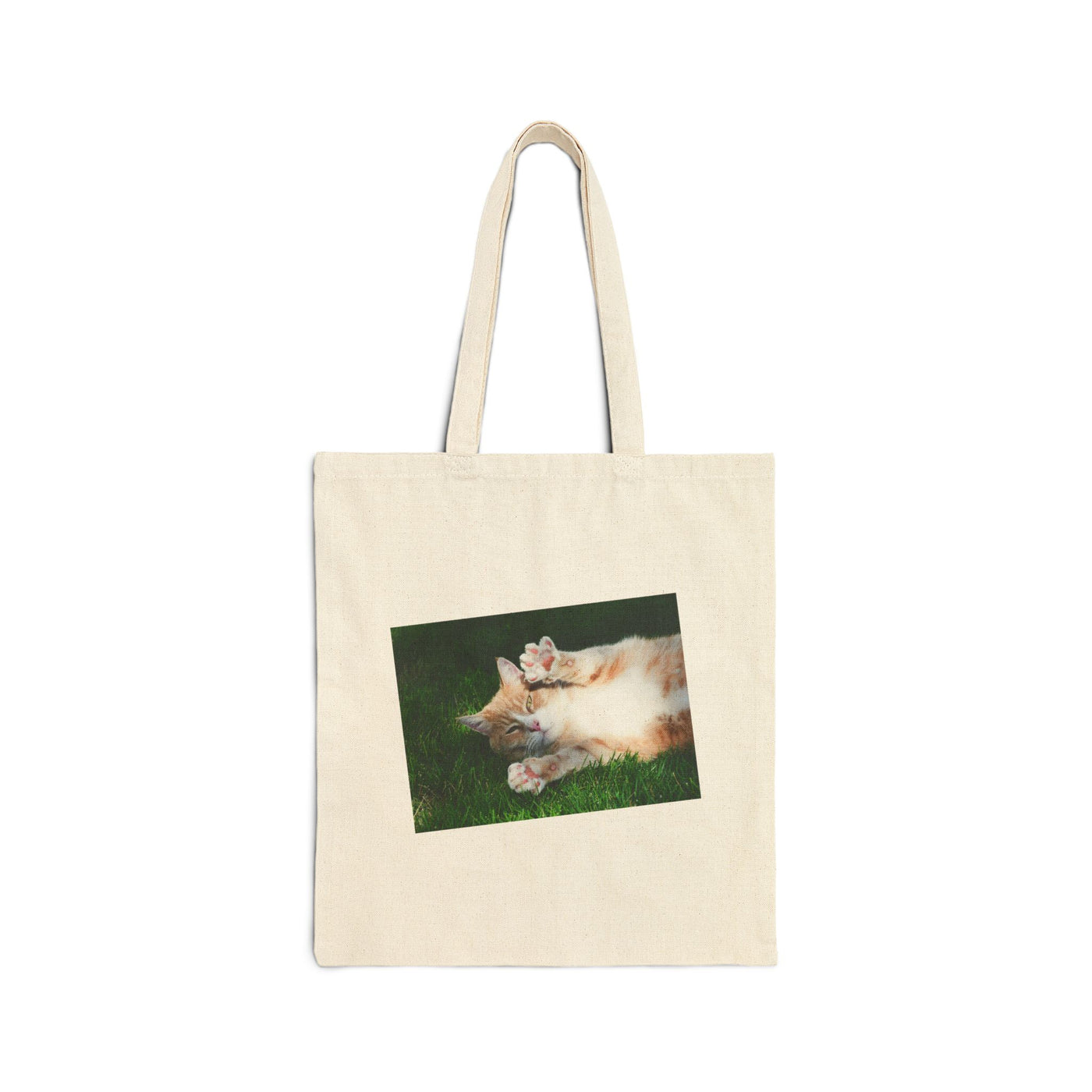 Cozy Cat Cotton Canvas Tote Bag, Pet Lover Gift, Eco-Friendly Shopping Bag, Cute Cat Art, Everyday Use, Cat Parent Essentials