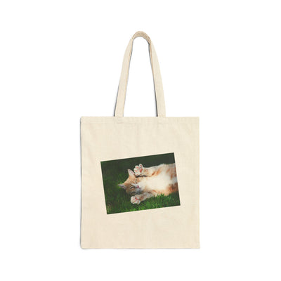 Cozy Cat Cotton Canvas Tote Bag, Pet Lover Gift, Eco-Friendly Shopping Bag, Cute Cat Art, Everyday Use, Cat Parent Essentials