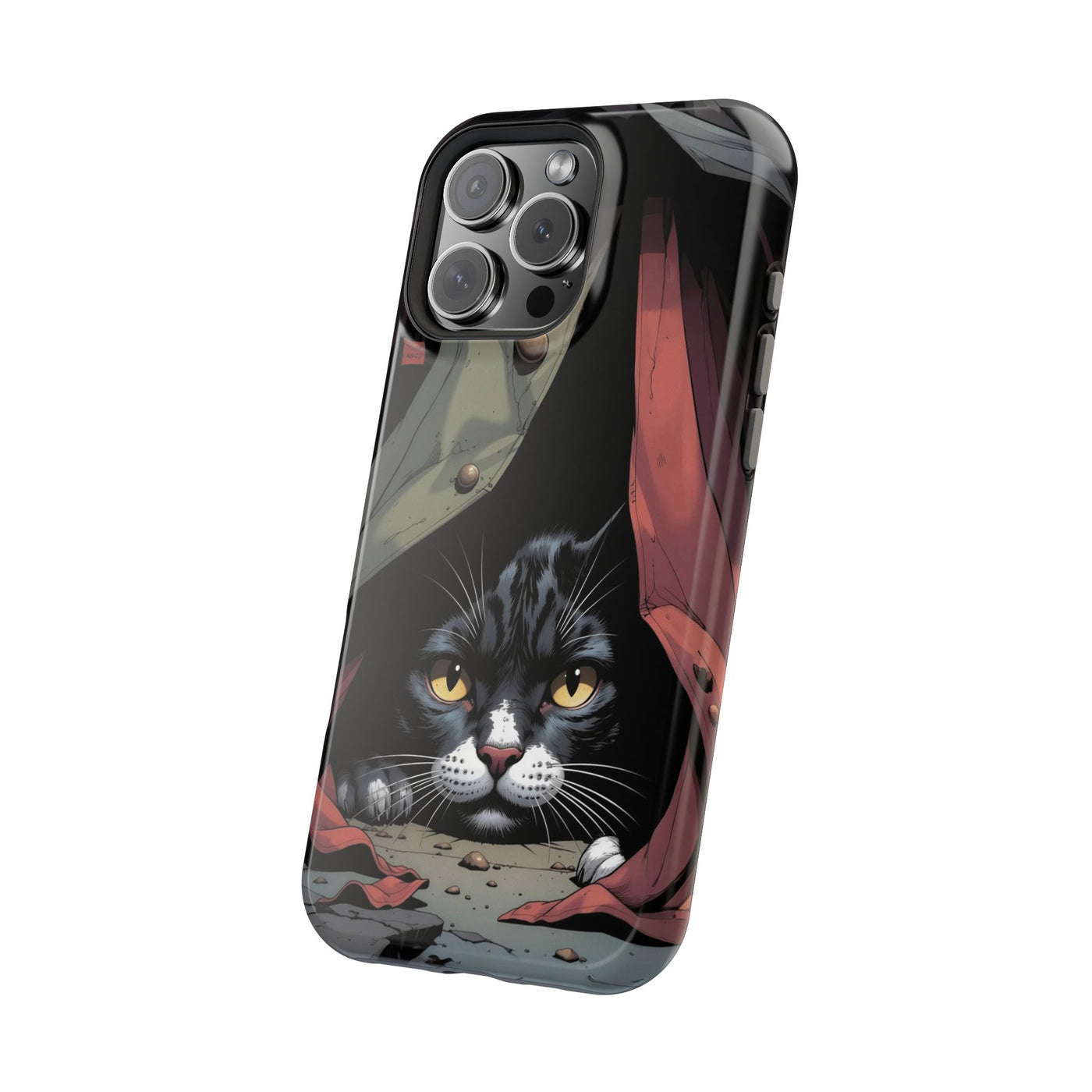 Cute Cats Magnetic Phone Case comic style 5, Cat Lover Gift, Impact-Resistant iPhone Case, Funny Pet Accessory, Unique Animal Design