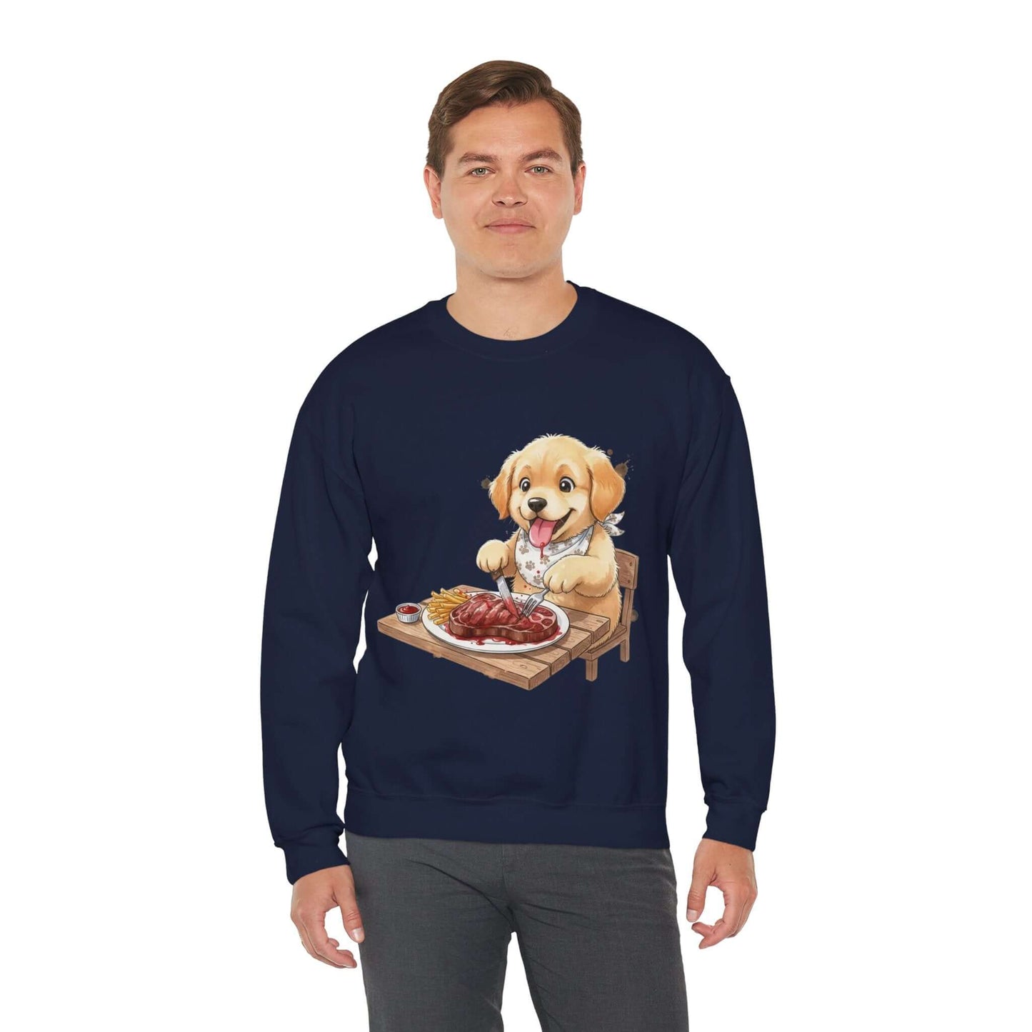 Watercolor Dog painting Unisex Crewneck Sweatshirt style 1