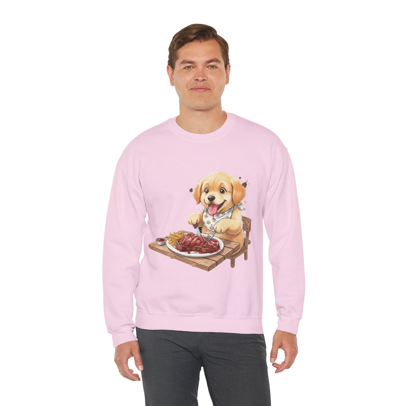 Watercolor painting style 4 Men & Women Cute Cat Pile Crewneck Sweatshirt