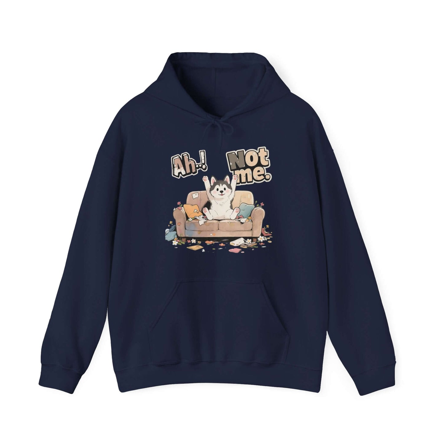 Ah Not Me - Cute Husky Unisex Pullover Hoodie for Dog Lover