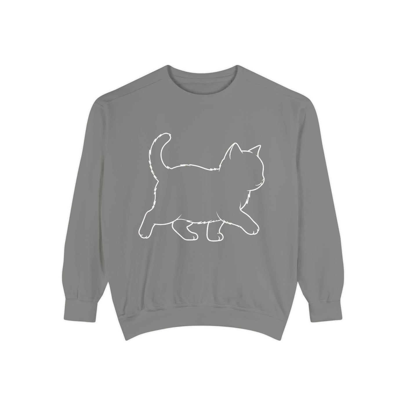 Walking Cat Shadow style 1 Cozy Graphic Unisex Crewneck Sweatshirt