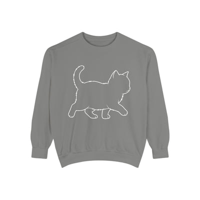 Walking Cat Shadow style 1 Cozy Graphic Unisex Crewneck Sweatshirt