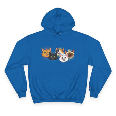 Playful Cat Champion Unisex Hoodie | Cozy Cat Lover Pullover, Pet Themed Gift, Cute Animal Apparel, Perfect for Cat Days