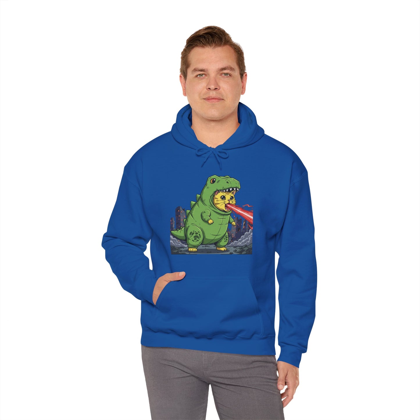 Cat cosplay Godzilla Funny Design Unisex Hoodie style 4