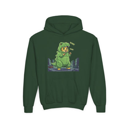 Cat cosplay Godzilla Unisex Kids Hoodie style 2