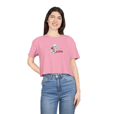 Cute Graphic Crop Tee - 'Be my Love', Women's Fashion, Gift for Animal Lovers, Casual Outfit, Summer Style, Funny Shirt