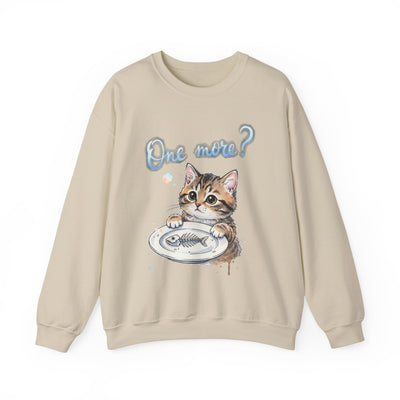 Watercolor painting style 3 Men & Women Cute Cat Pile Crewneck Sweatshirt